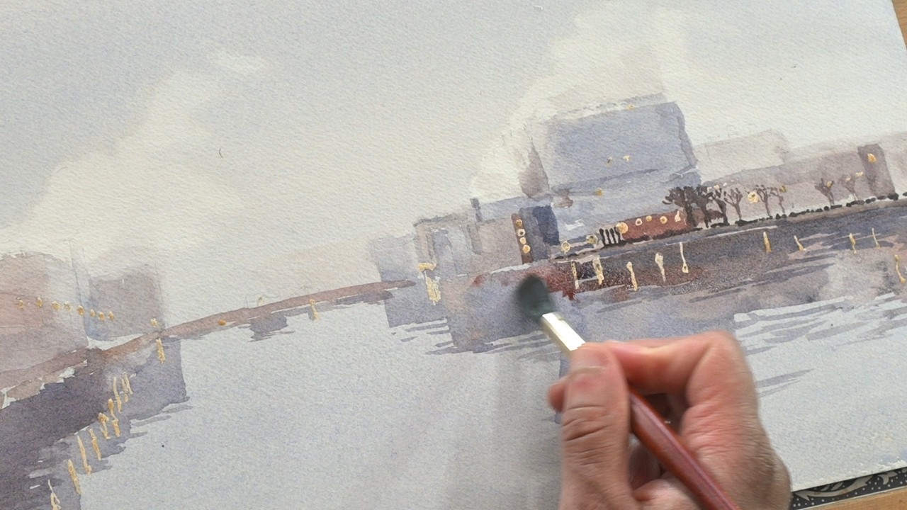 Finding the Focal Point in a Foggy Watercolor Scene