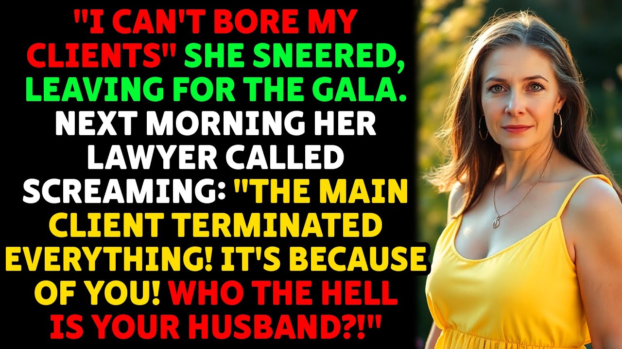 'I Can't Bore My Clients' She Sneered, Leaving For The Gala. Next Morning... Betrayal Reddit Story