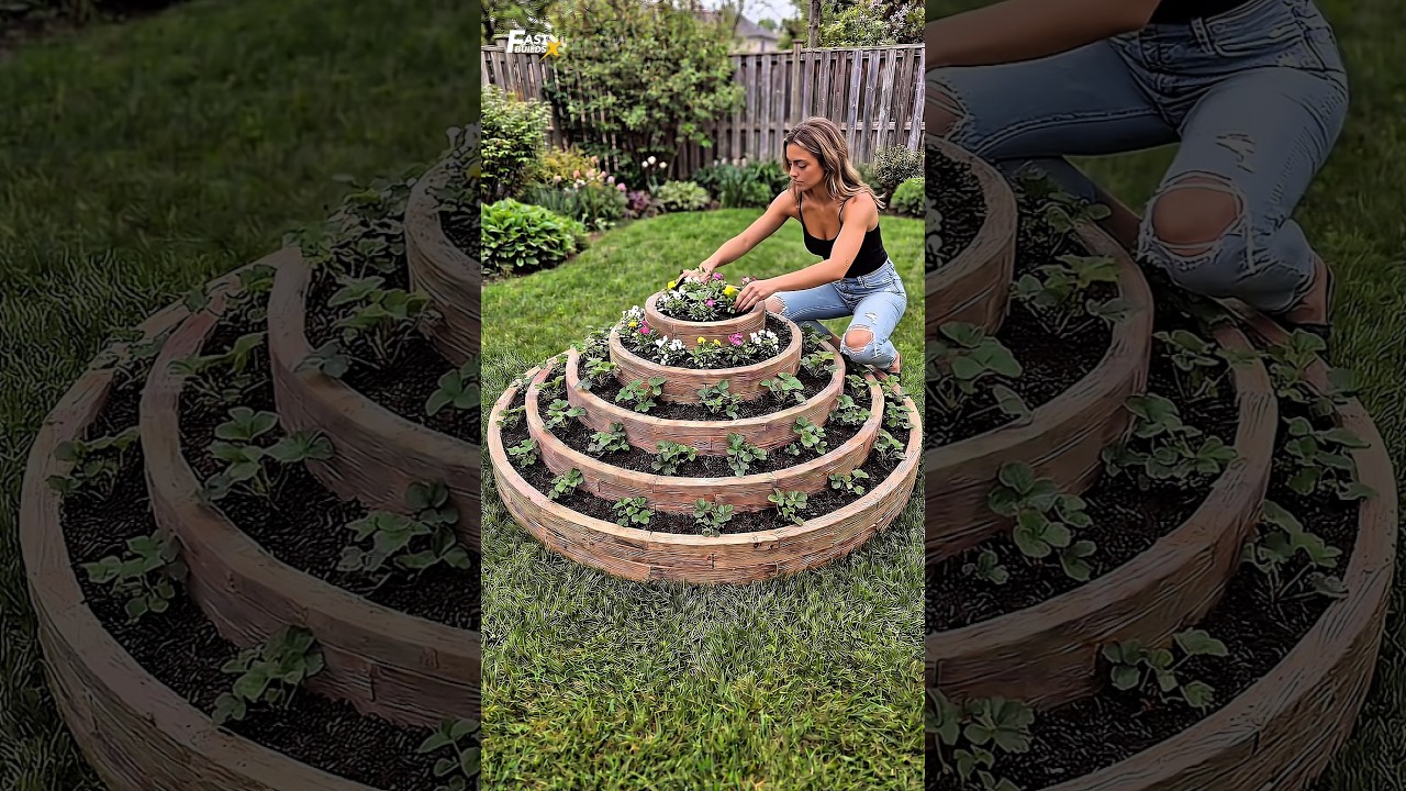 Wooden Rings + Soil = The Most Genius Backyard Garden Hack 🌿