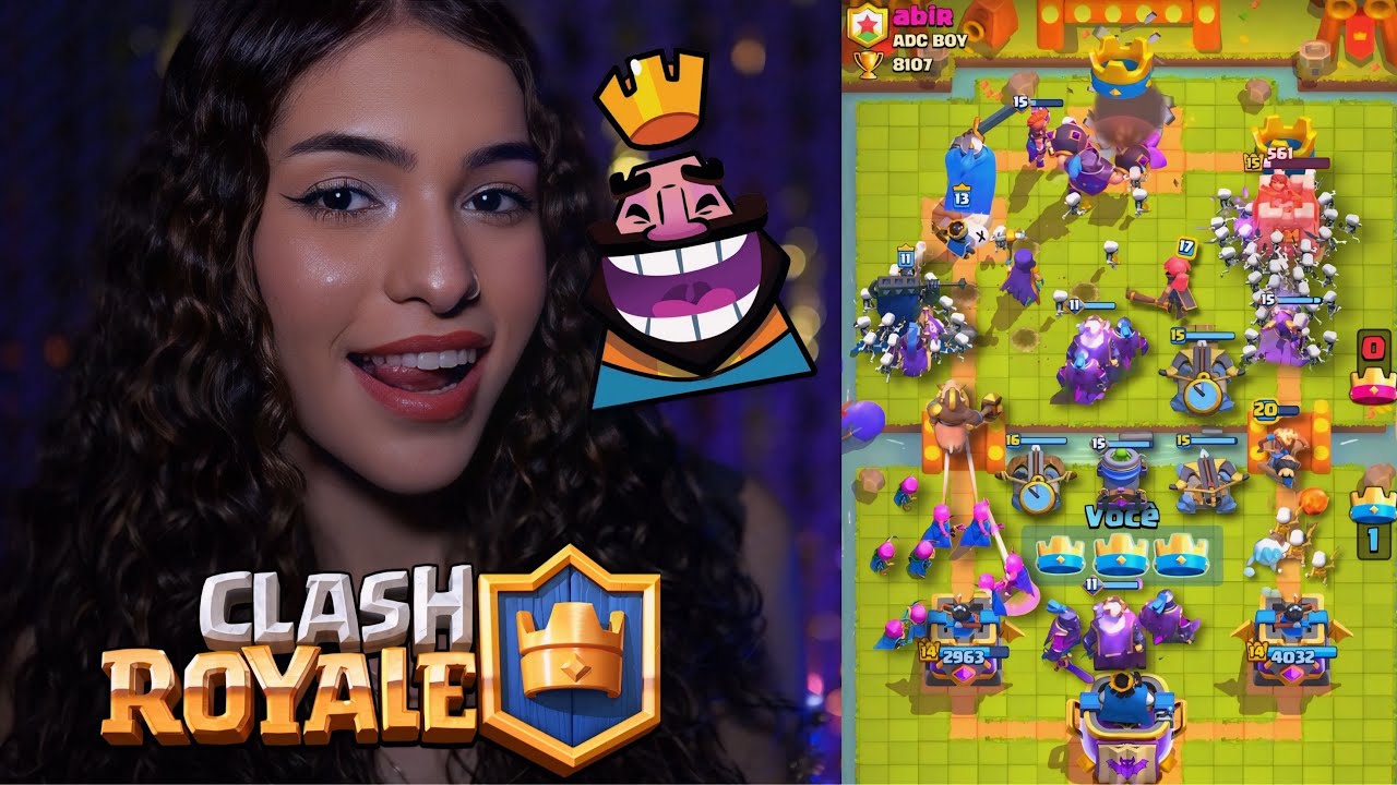 ASMR JOGANDO CLASH ROYALE ATÉ EU PERDER 👑 