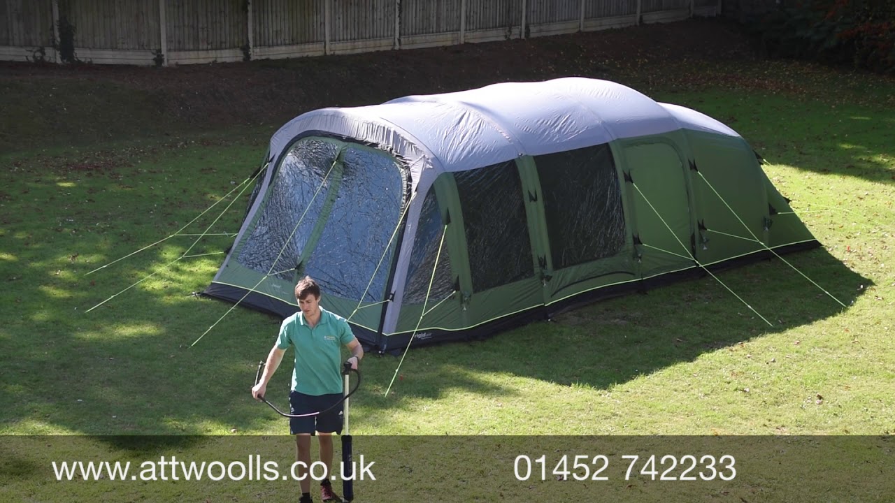 Outwell Woodburg Air Tent Pitching & Packing Video (Real Time)