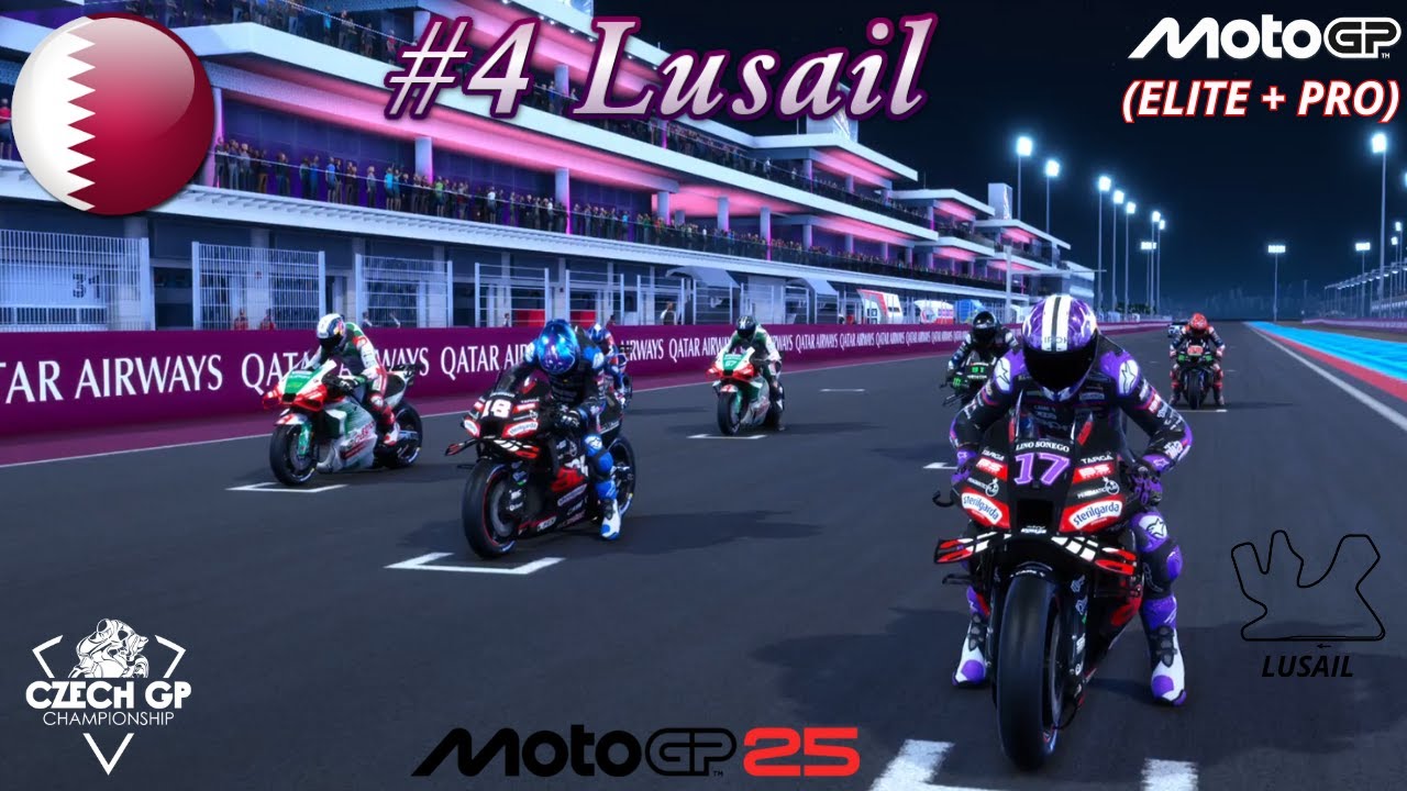 #4 QatarGP, Lusail, Czech GP Championship z.s. - závod skupiny ELITE a PRO, MotoGP 25, PS5/PS4