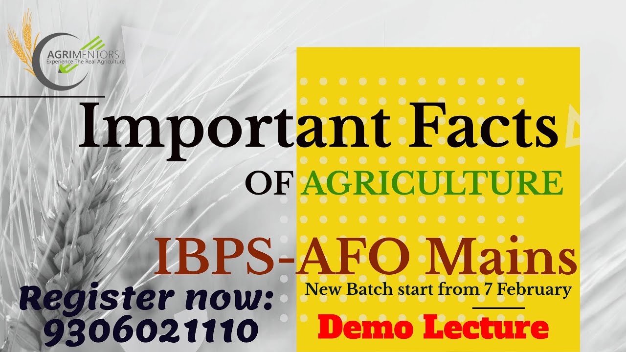 Agriculture Basics || Important Facts of Agriculture || Agriculture Important Topics