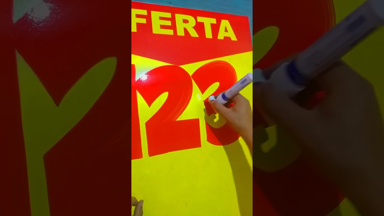 Curso de Cartazista : Como fazer números grandes de forma simples e rápida