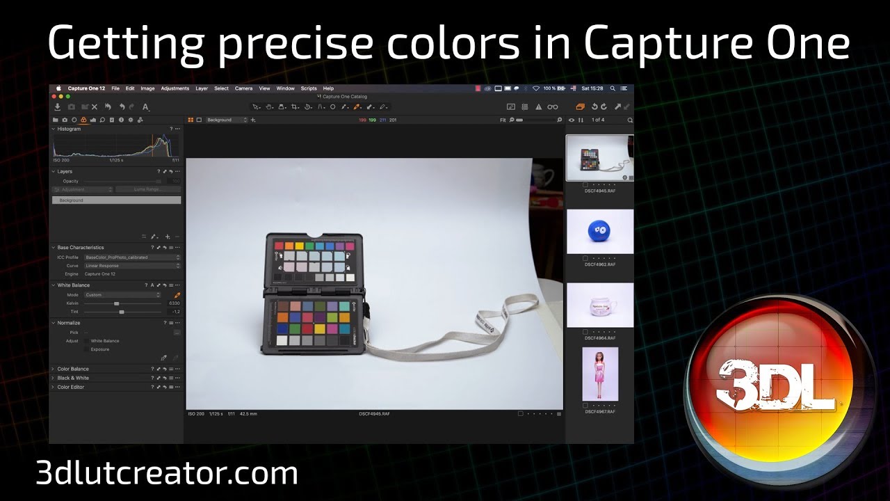 Получение точных цветов в Capture One