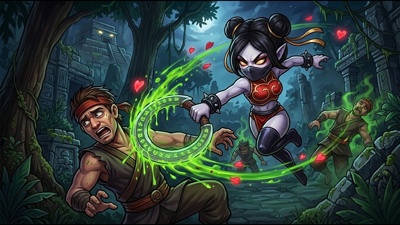 Skill Legends Royale 選技大亂鬥  真的夭瘦難吃基的角色.. 不剩1滴血不會贏     無閃卡 (魅影刺客)