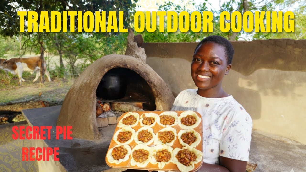Rustic African Village Cooking :Homemade Chicken Pie With Maize 