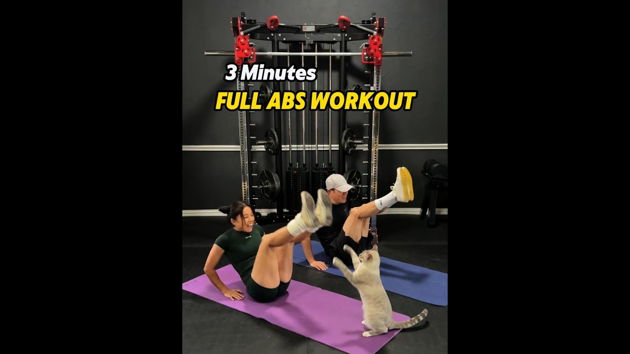 3-Minute Abs Workout at Home - Follow Along!
