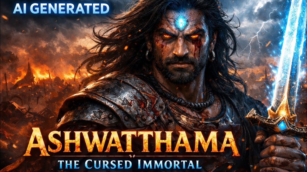 Ashwatthama – The Eternal Worrior of Kurukshetra (Ai Generated)