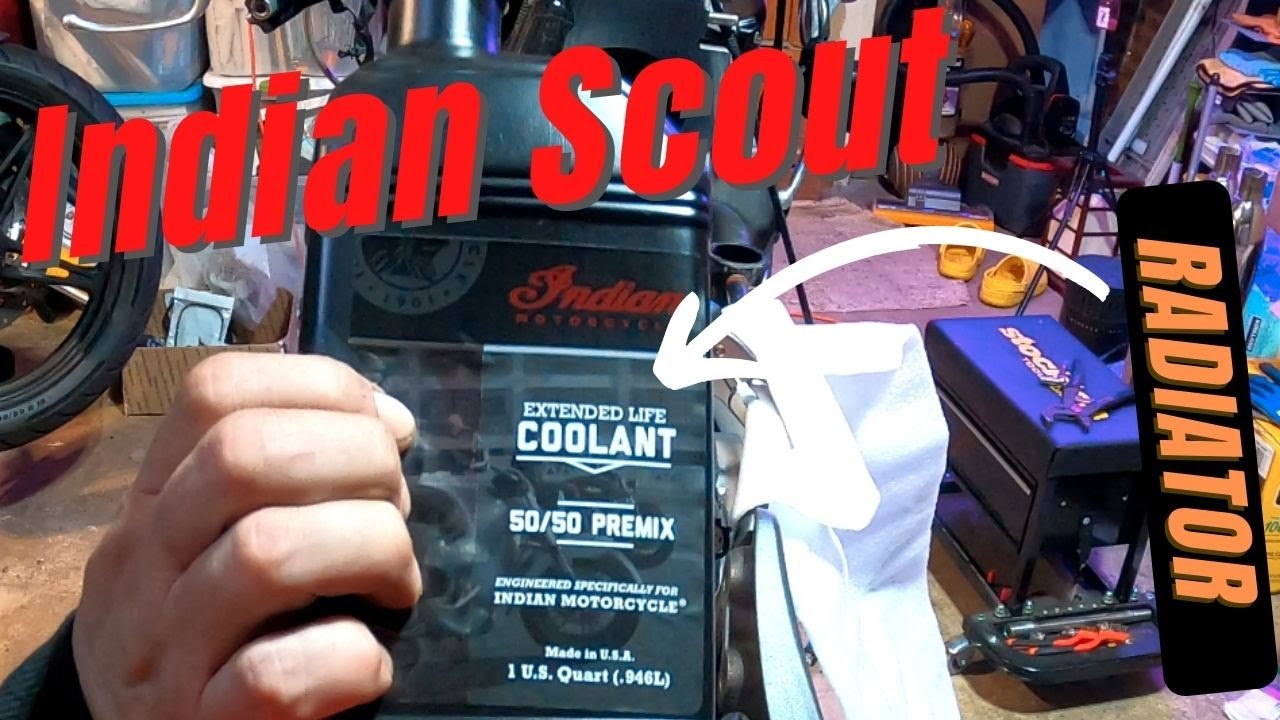 Indian Scout Radiator Fill and new air intake