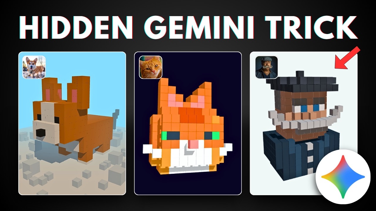 How to Turn Photos into INTERACTIVE 3D Voxel Art with Gemini AI