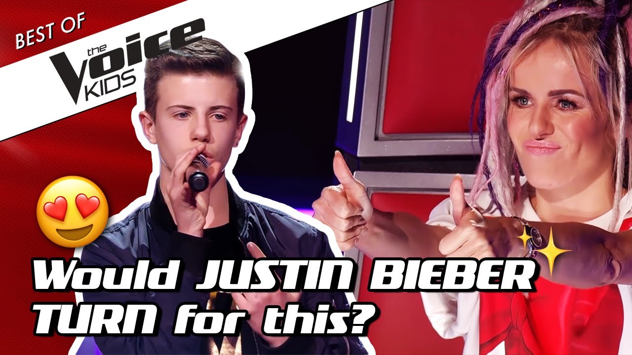 TOP 10 | AWESOME JUSTIN BIEBER covers in The Voice Kids 👏