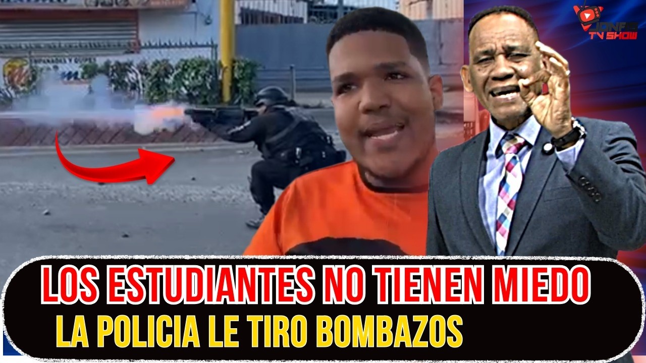 ESTUDIANTES SE ENFRENTAN A POLICIAS EN SFM
