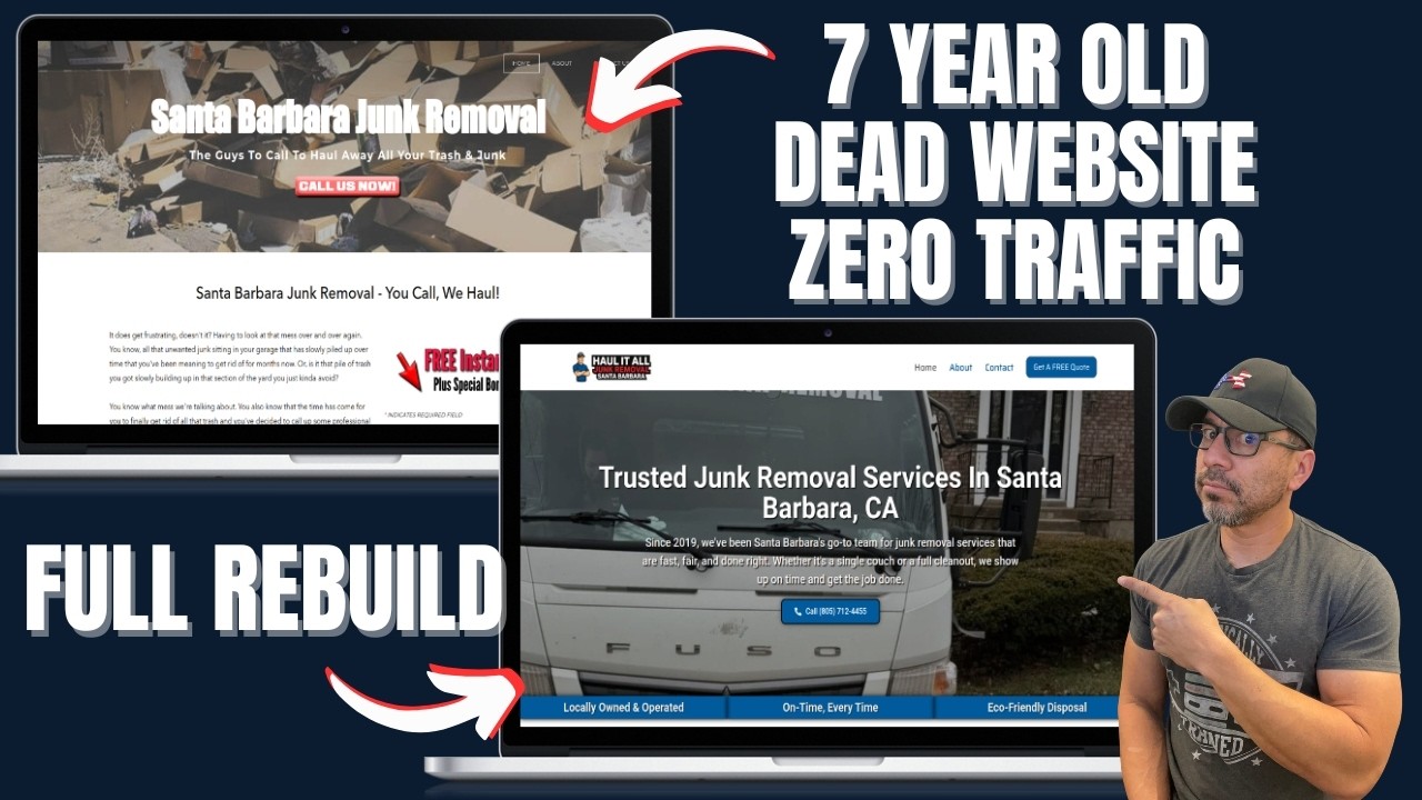 I Rebuilt a 7-Year-Old Local Business Website (Getting 0 Traffic) in 1 Hour