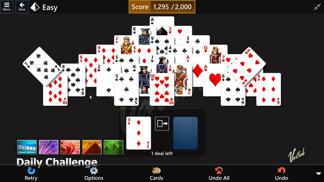 Microsoft Solitaire Collection - Pyramid | Daily Challenge January 1st 2022