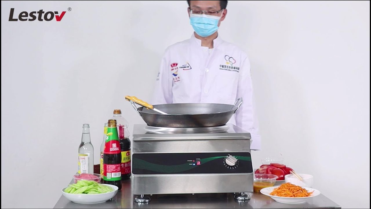 Lestov Induction Cooker For Wok, Stir Fry Practical Show