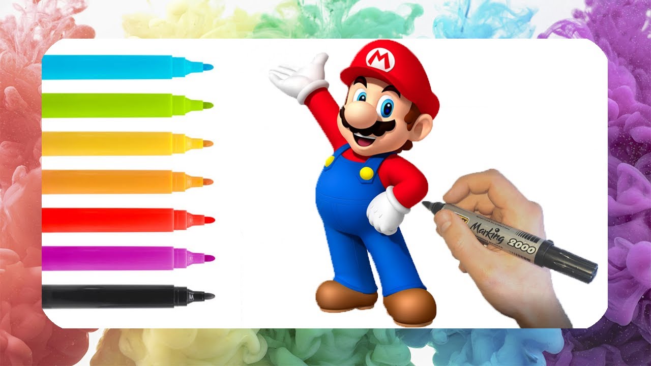 🌈☀️Aprende a Dibujar y Colorear ☀️🌈 Super Mario