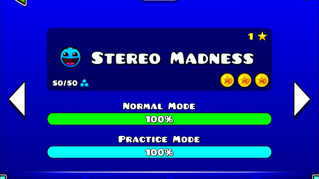 Geometry Dash - Stereo Madness (All Coins) Gameplay