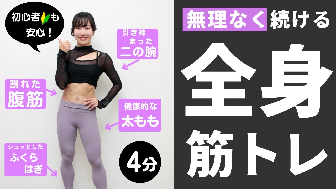 全身お試し筋トレメニュー。初心者でも安心のバランス型トレーニング