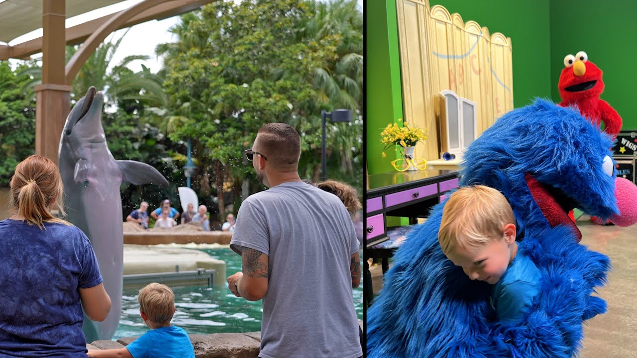 The Family Adventure Tour At SeaWorld Orlando! | Feeding Animals, Cool Facts & Behind The Scenes!