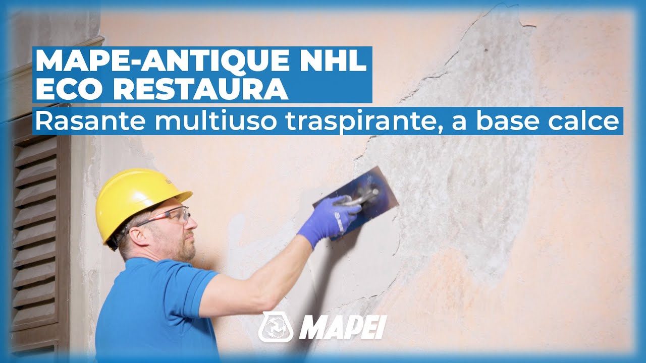 Rasare e livellare, anche su vecchie pitture. Mape-Antique NHL ECO Restaura | rasante multiuso Mapei