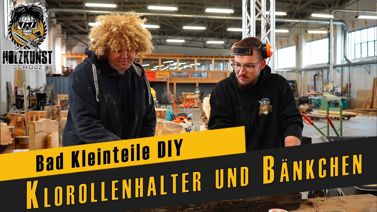 DIY Klorollenhalter und eine kleine Bank / Locke und Jannis legen los