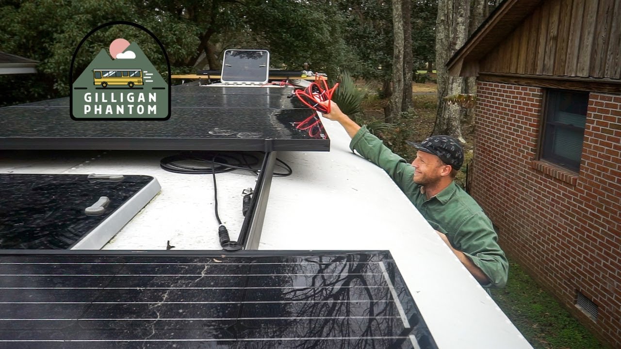 3S3P 2,430 Watt Solar Panel Wiring on a School Bus (Wire At Your Own Risk) Ep 46