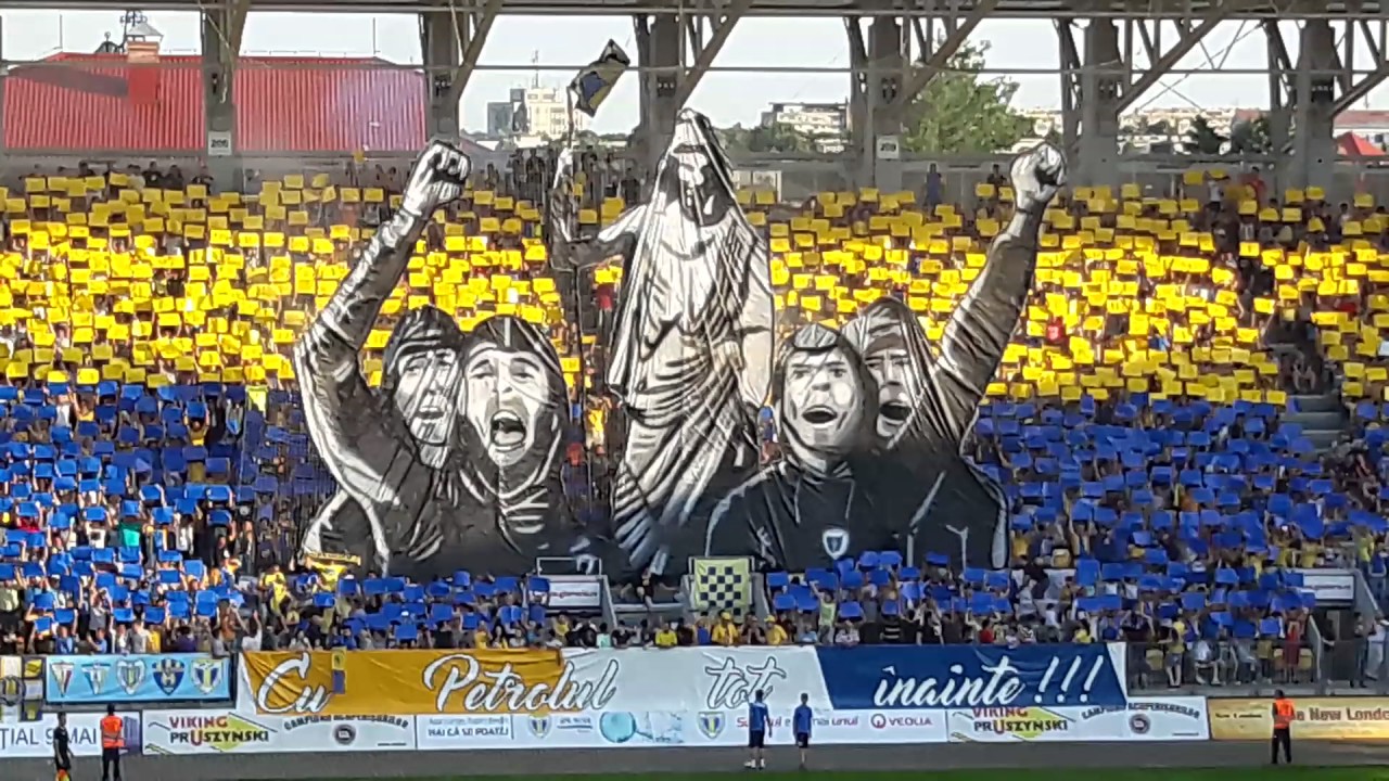 Coregrafie  de Champions League la meciul PETROLUL  Dentas Tatarsesti 2 2  retur baraj   promovar