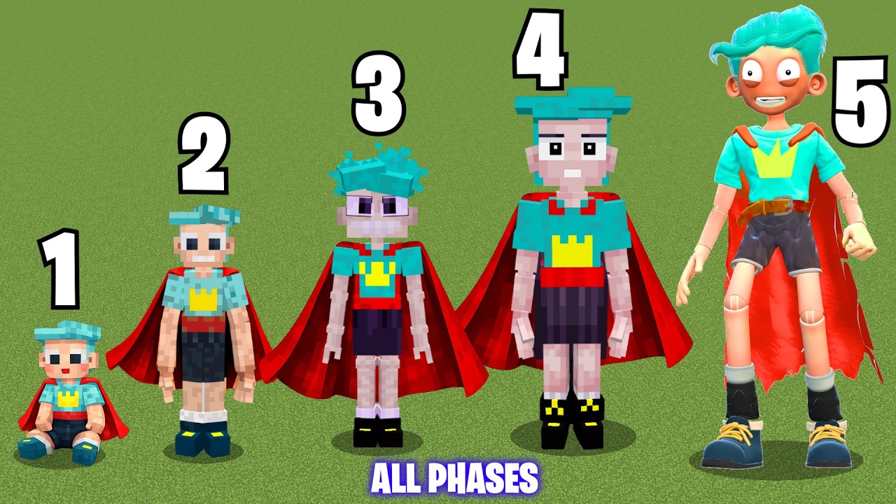 Poppy Playtime Chapter 6 Rory Redcape ALL PHASES in Minecraft
