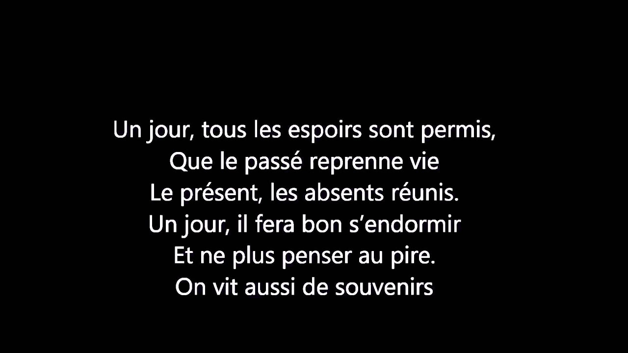Damien Sargue (les 3mousquetaires) - Un jour - ParolesMusic