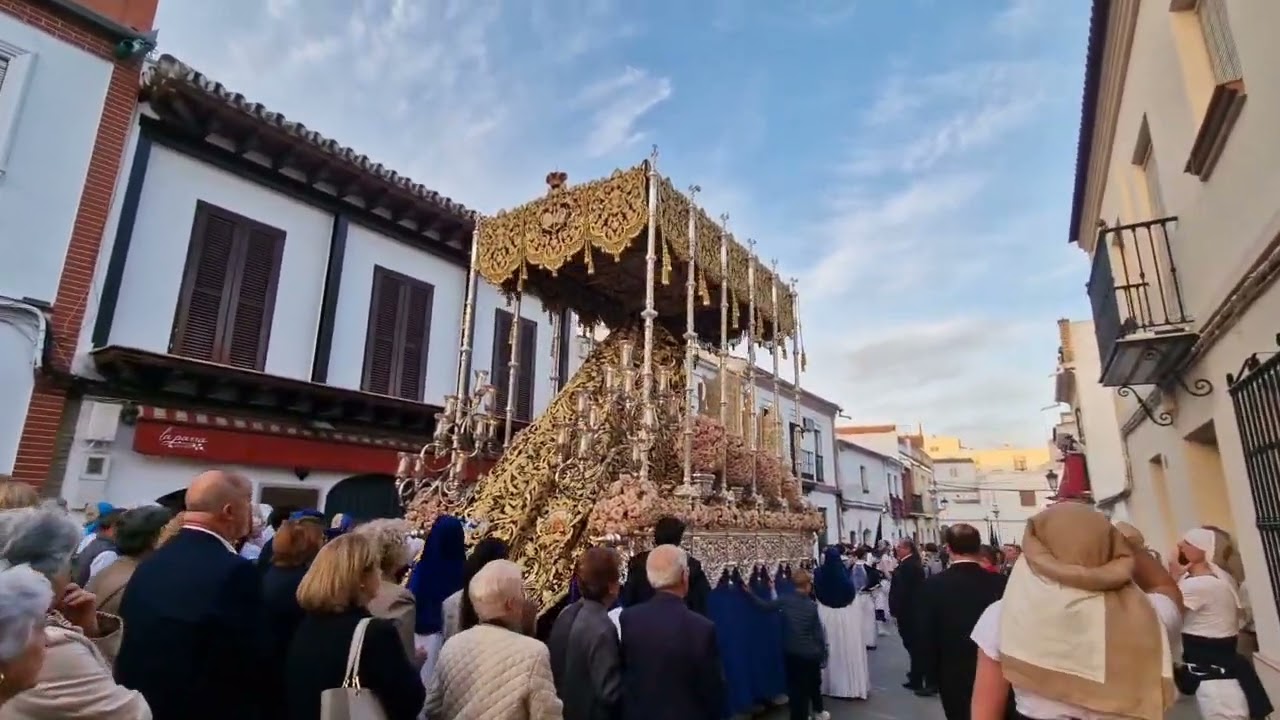 Virgen de Belén de Pilas 2025. Calle Andalucía Estreno de la marcha propia Regina Populi Nostri.