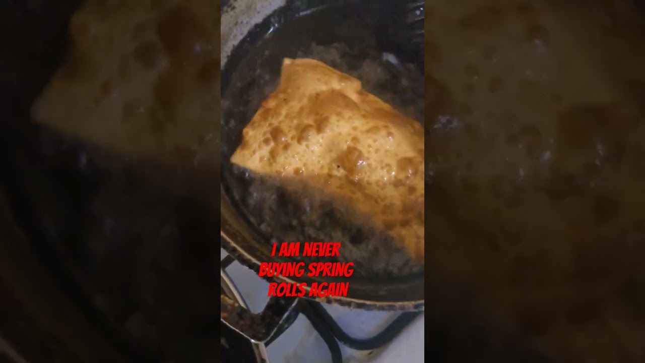 omg 😲  I made spring rolls,so delicious 😋. #fypシ゚ #caribbean #vlog #springroll #coffeelatte