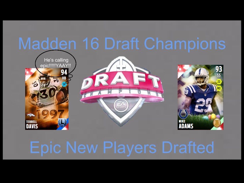 Madden 16 Draft Champions//EPIC NEW PLAYERS ADDED