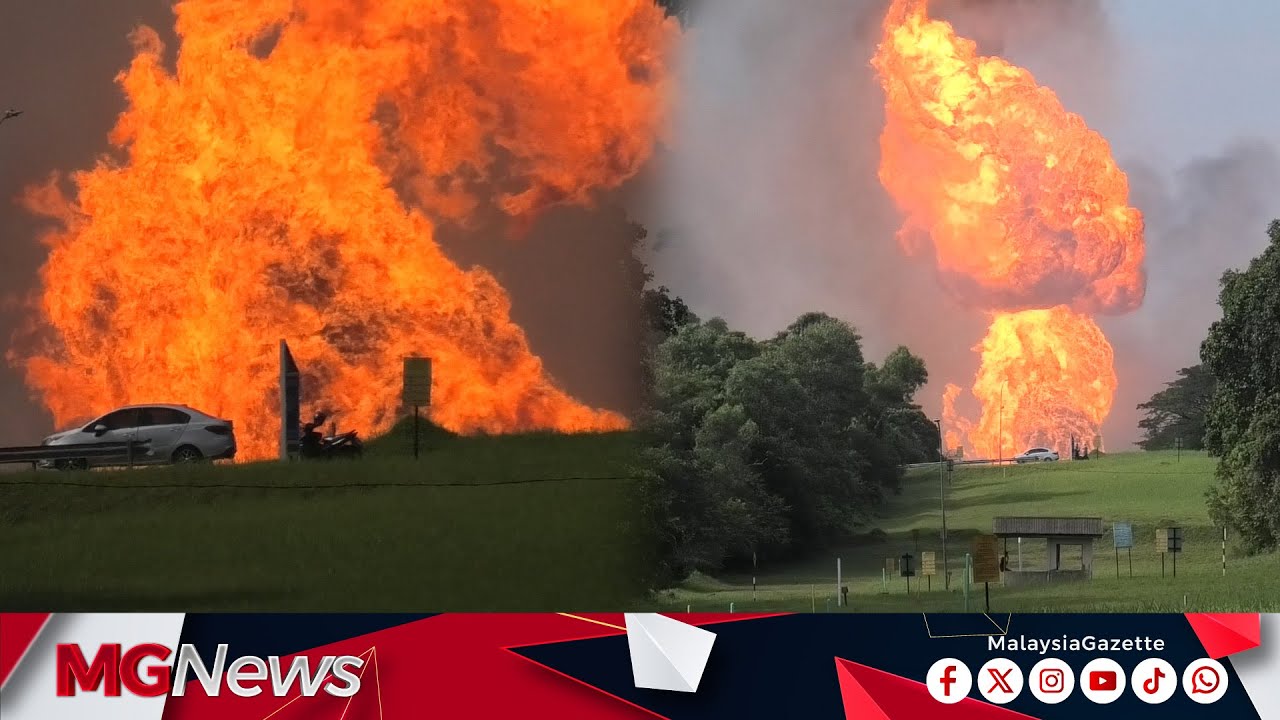 Api Menjulang! Saluran Gas Meletup Di Stesen Petronas Putra Heights Kebakaran Merebak Ke  Perumahan