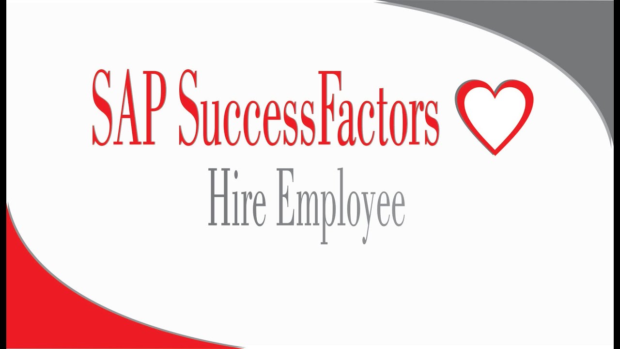 Hire Employee - SAP Successfactors Employee Central