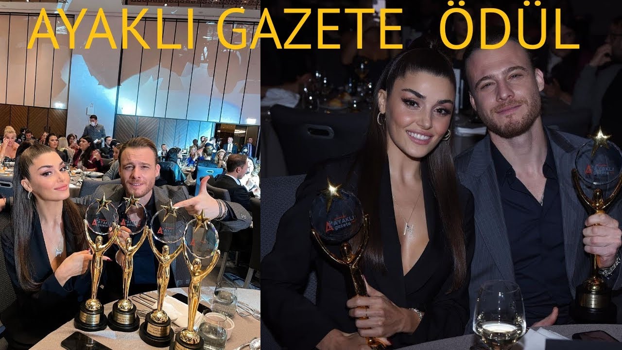 Hande Erçel Kerem Bursin AYAKLI GAZETE ÖDÜL 2021 best series couple