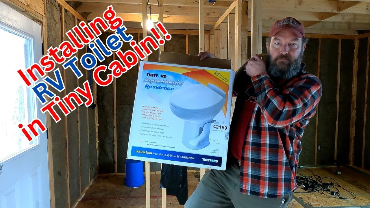 #74 Low cost toilet install for offgrid tiny cabin!!!  