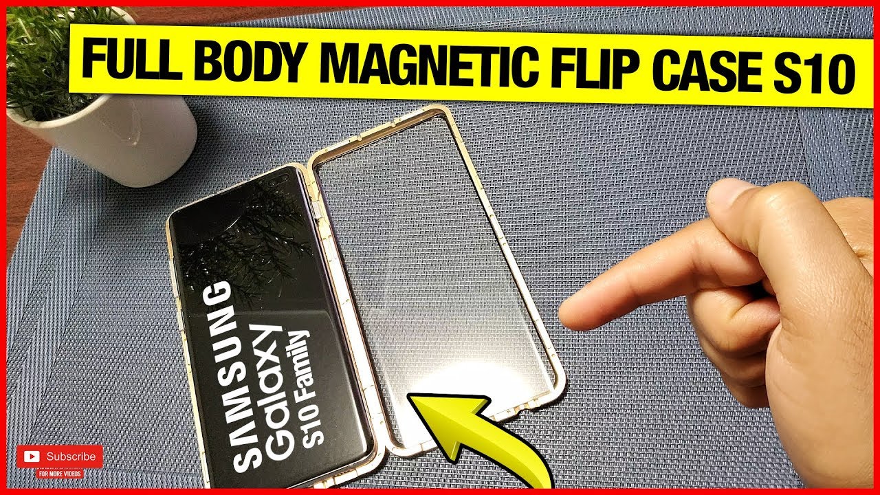 Magnetic Metal Frame, Tempered Glass Full body Protective Case for Galaxy Smartphones
