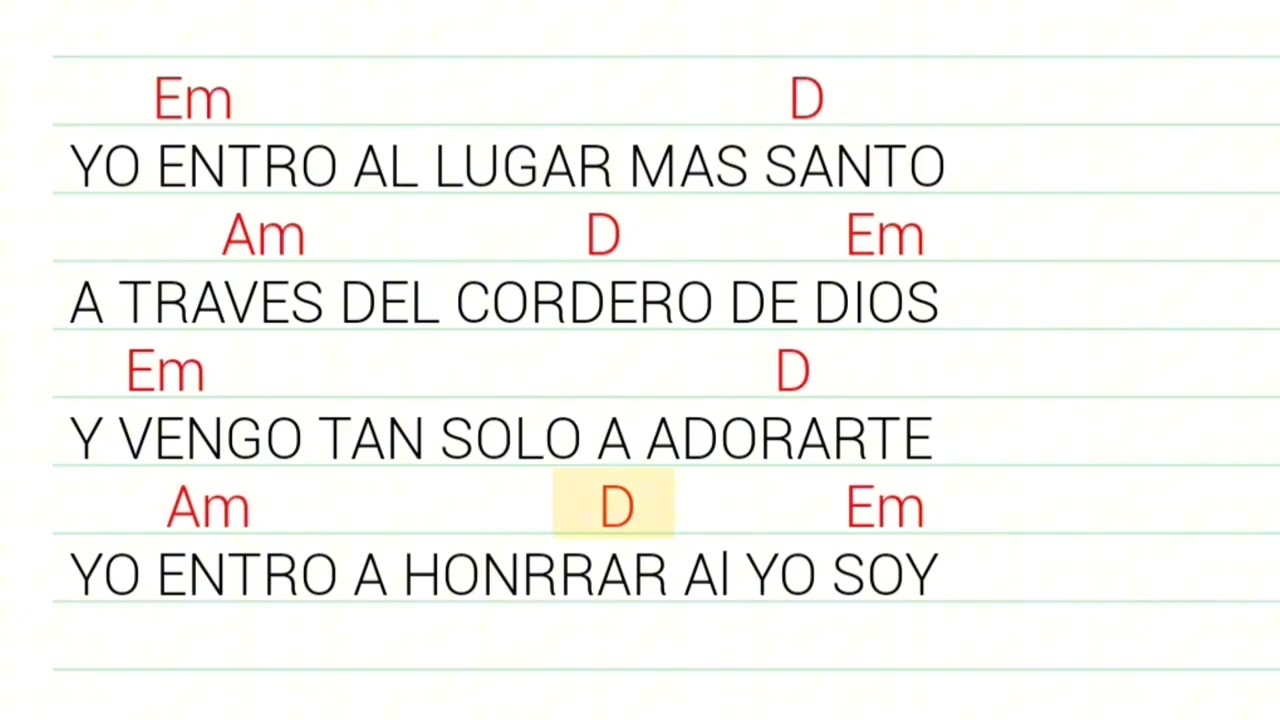 Yo entro al lugar más santo cifrado para practicar se a bajado el tempo para que sea más fácil 