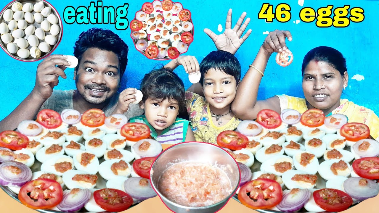 46 piece eggs boile eating | mukbang egg boile salad eating | asmr egg boile eating show