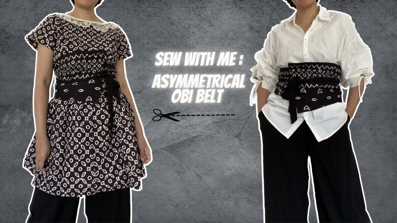 Sew with me : making an asymmetrical obi belt