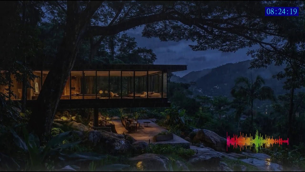 Deep Sleep Rain Soundscape with Whispering Thunder