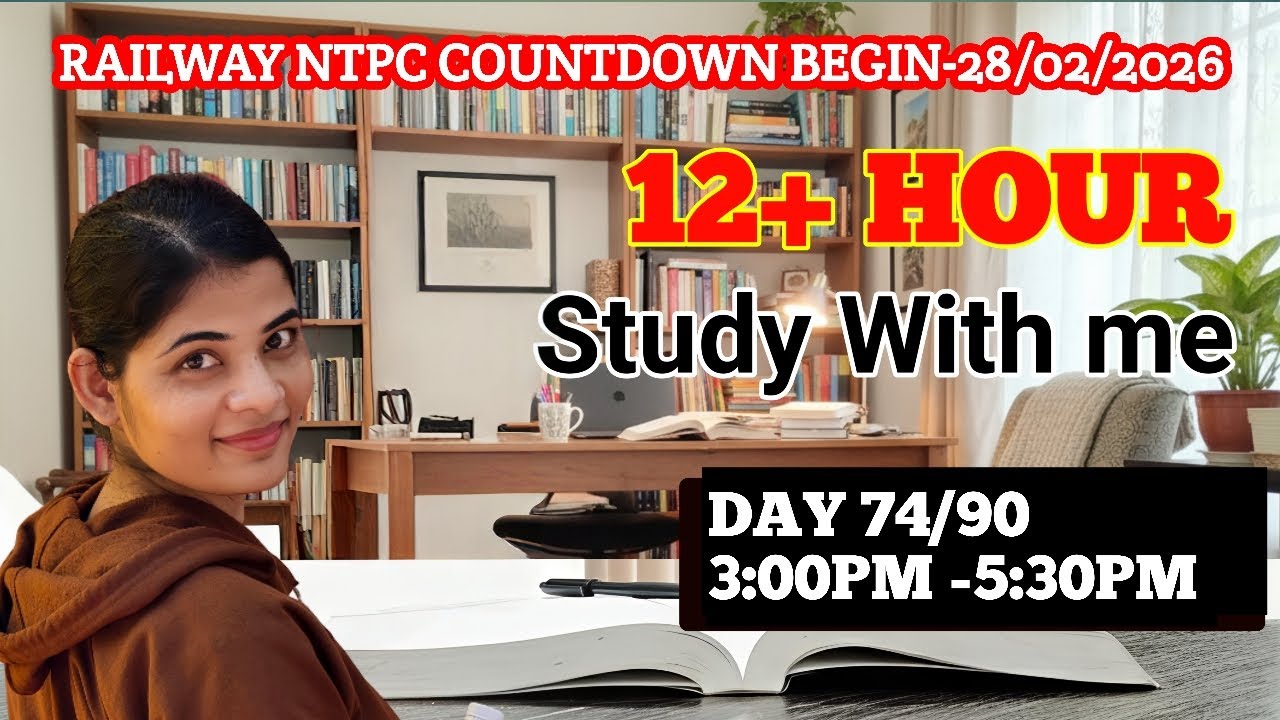 3 Hour Deep Focus Study with Me 🎧 UPSC, NEET, SSC CGL 2025 Non-Stop Concentration Music for Success