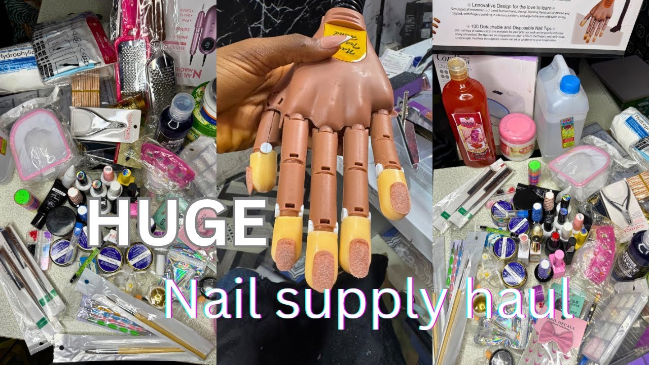 Shopping & Unboxing of my beginner nail supply|| Beginner nail tech  haul. 