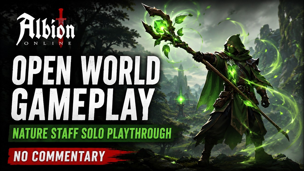 Albion Online - Open World Gameplay | Nature Staff Solo Playthrough | No Commentary