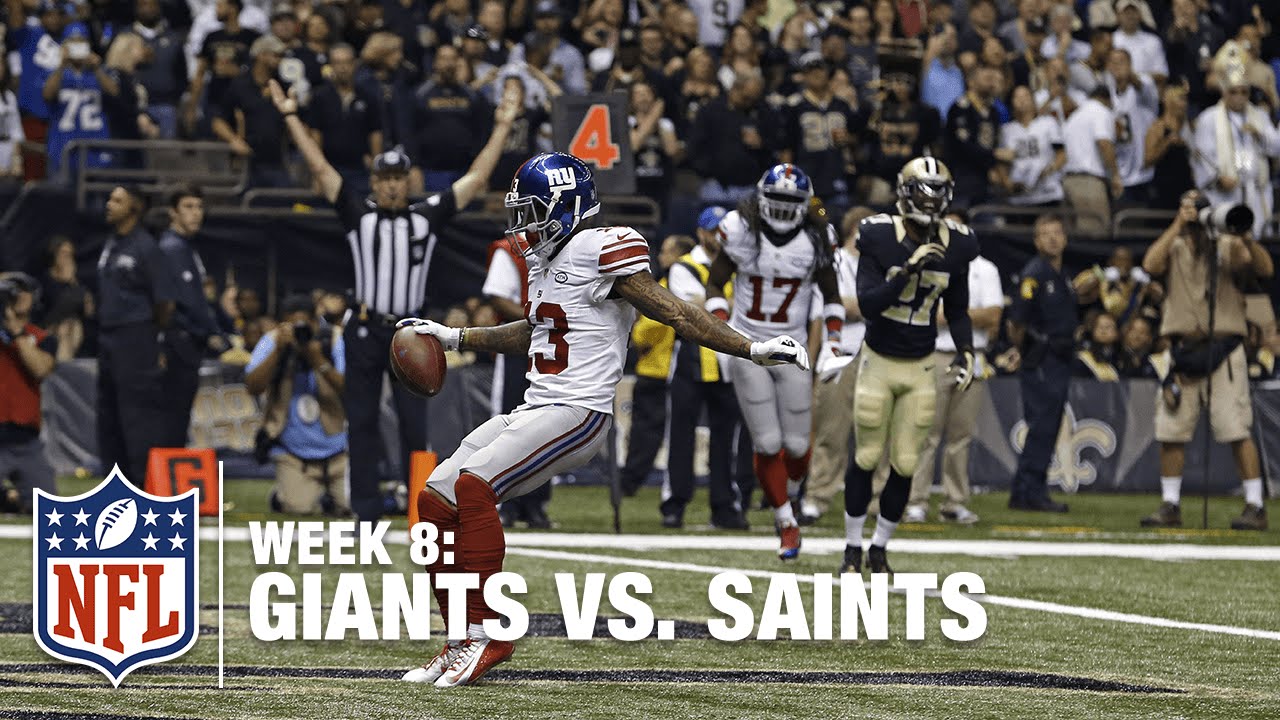 Odell Beckham Jr. Catches a Nice Quick Slant TD! | Giants vs. Saints | NFL