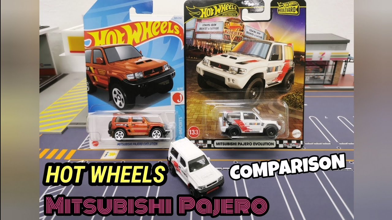 HOT WHEELS Mitsubishi Pajero Comparison #cars #diecast #hotwheels #racing #review #rally #pajero 