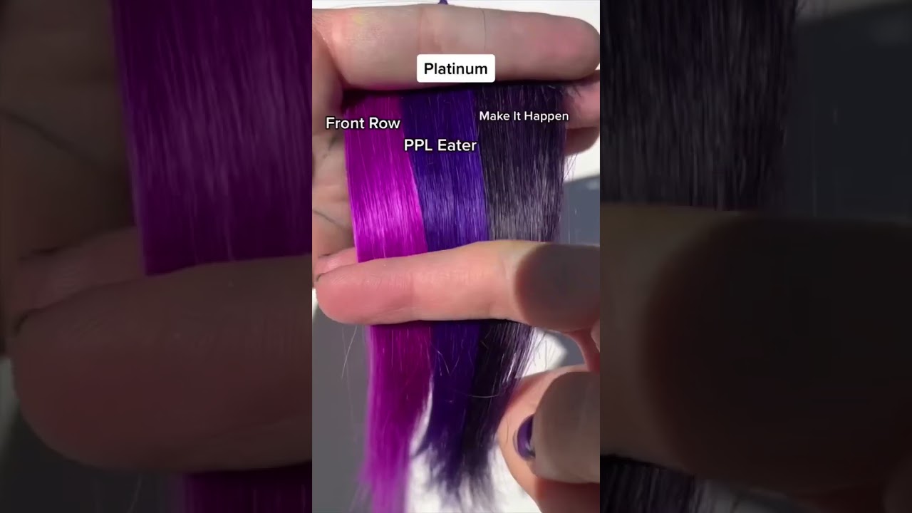 3 purples on 3 levels of hair 💜 #shorts #hairdye #purplehair