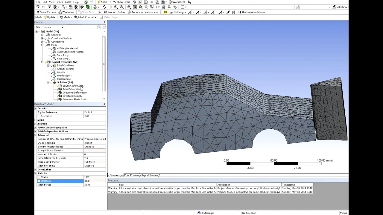 WEBINAR 1: ANSYS Workbench Explicit Dynamics FEA of a car-body crash