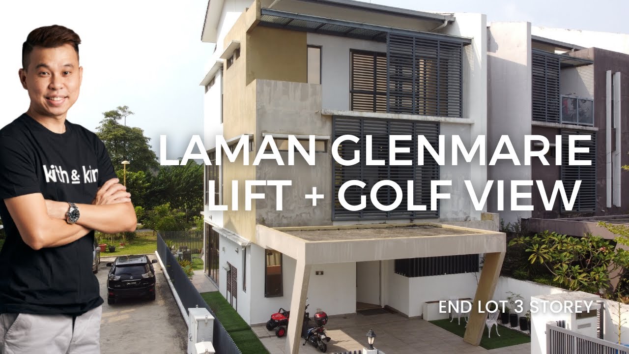3 Storey End Lot Laman Glenmarie with Lift, Golf Couse View For Sale Fully Furnished